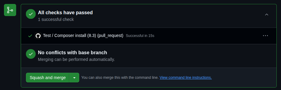 1 checks passed on a github PR